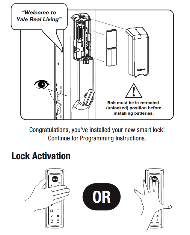 smart lock operation test bolt extension